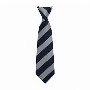 KOLTE Italy Men's Tie All Silk‎ blue silver striped Satin Necktie 60" x 3.5"